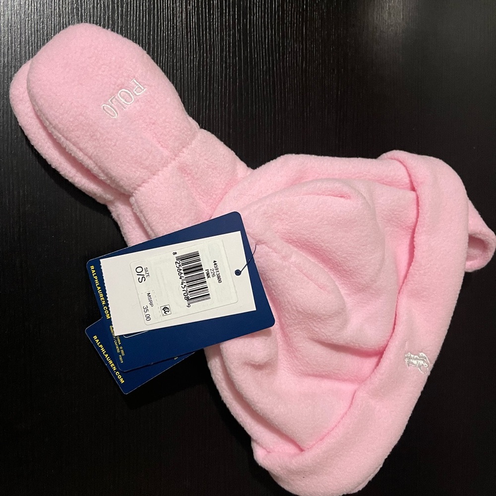 polo 2 piece set beanie and mittens